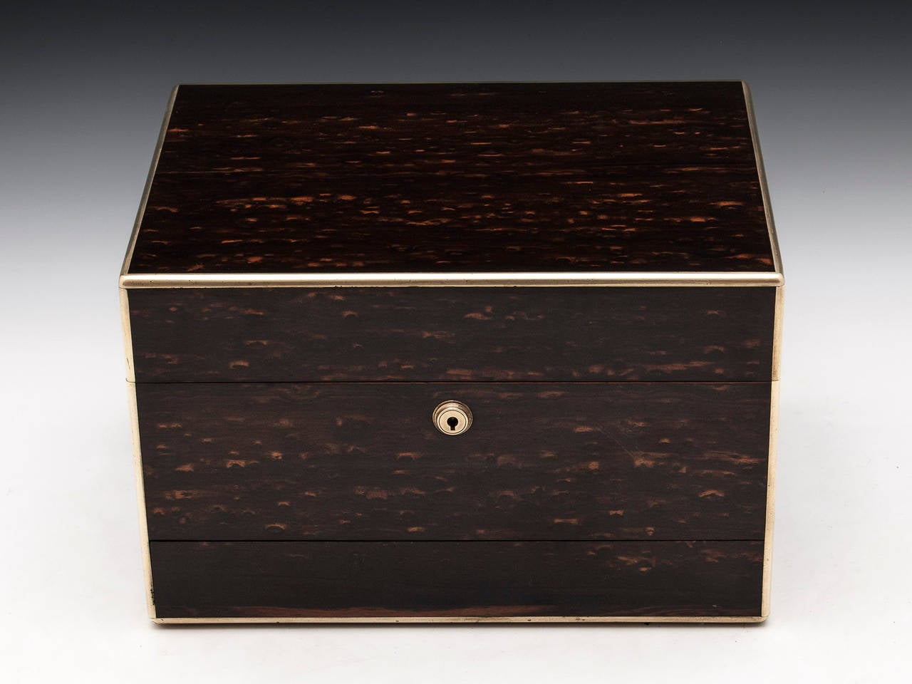19th Century Coromandel Silver Vanity Box