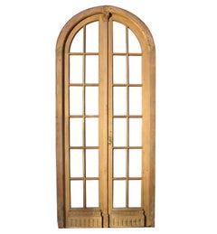 Antique Arched double glass French Door