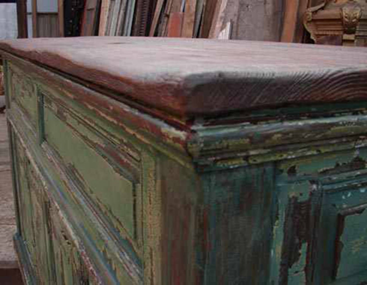 Wood Antique Rustic Style Dresser For Sale