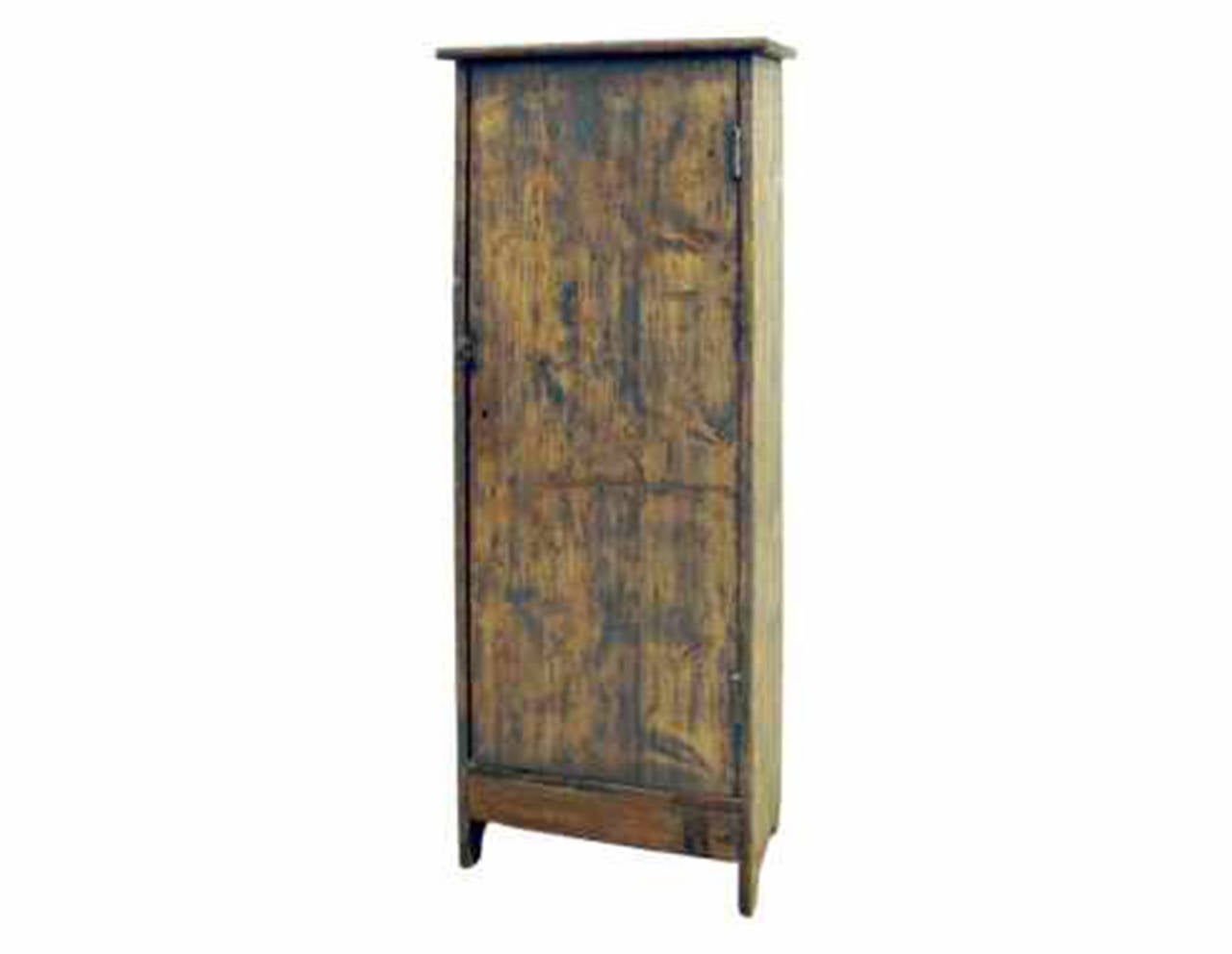 Fully restored one door wooden wardrobe.
Reclaimed wood with patina finish.
