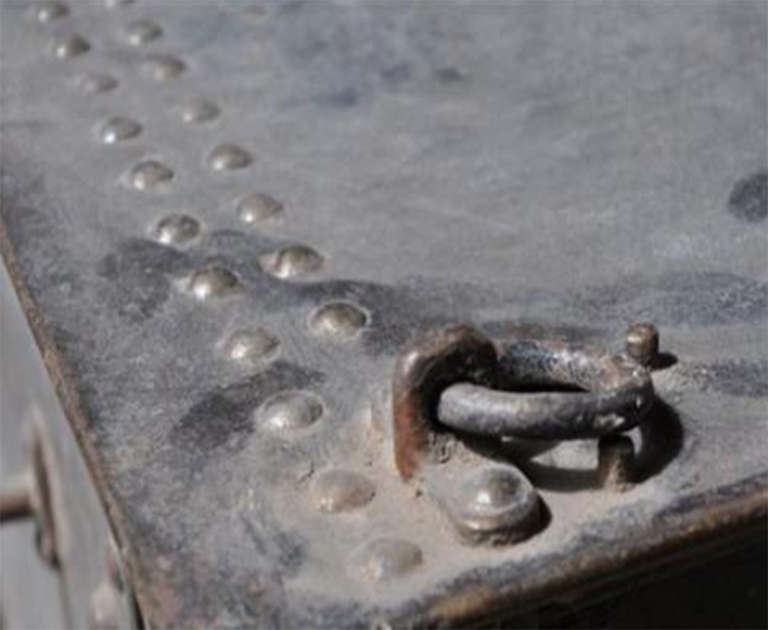 Greek Antique Iron trunk