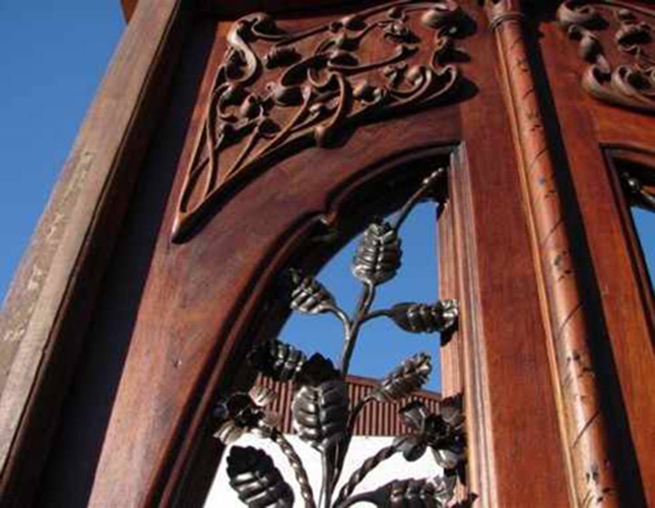Art Nouveau Antique Double Front Door For Sale 2