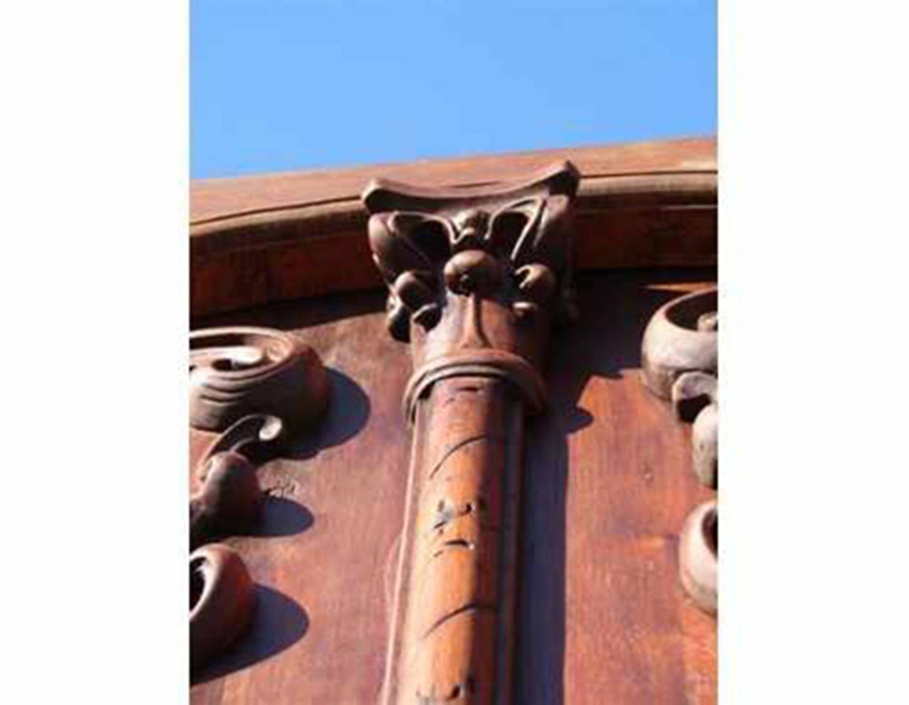 European Art Nouveau Antique Double Front Door For Sale