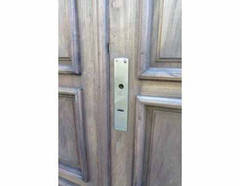 Antique Double Solid Paneled Round-Top Door