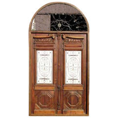 Arched Double Door with Transom