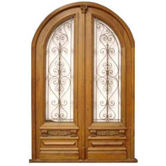 Antique Arched Double Entry Door