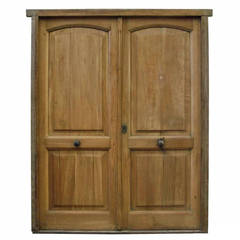 Solid Antique Double-Entry Door, Raised Panels