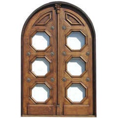 Double Entry Door Beveled Glass Inserts
