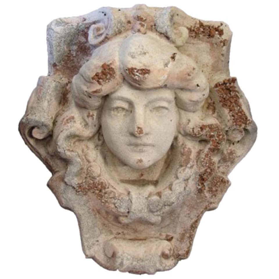 Unique Cement Statue "Face"