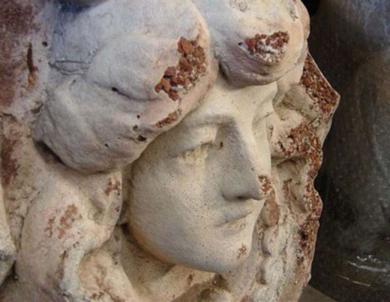 Unique Terra-cotta moulding Face, from Greece