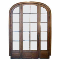 Antique Triple French Door with Beveled Glass