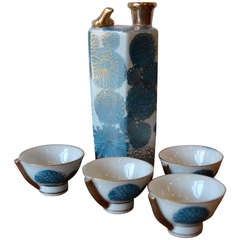 Early 20th Century Kutani Sake Set