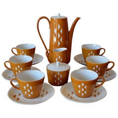 Mid Century Japanese Porcelain Coffee or Tea Set by Jonas Roberts