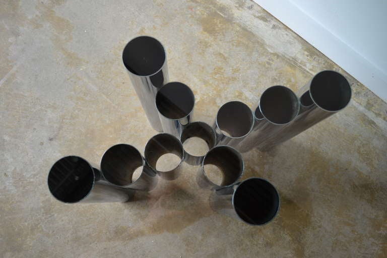 chrome coffee table base