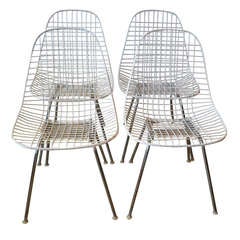 Chaises de salle à manger Eames Wire d'Herman Miller