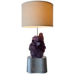 Sculptural Flourite Table Lamp by Carole Stupell