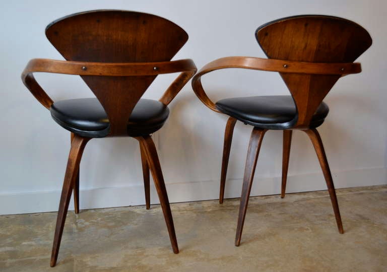Wood Norman Cherner for Plycraft Chairs