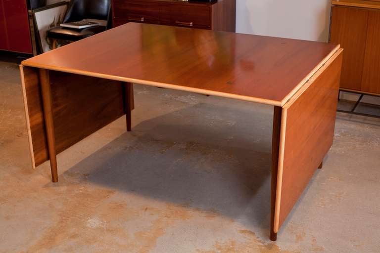 Finn Juhl For Baker Drop Leaf Dining Table at 1stDibs