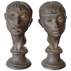 Vintage Fred Press Ballerina Bust Sculptures