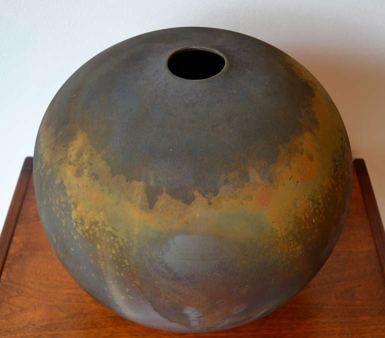 20th Century Raku Art Pottery Vase at 1stdibs
