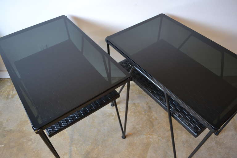 Mid-Century Modern Maurizio Tempestini for Salterini Black Side Tables