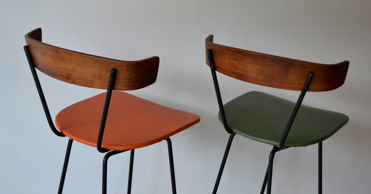 Original very cool 1950s bar stools by clifford pascoe.