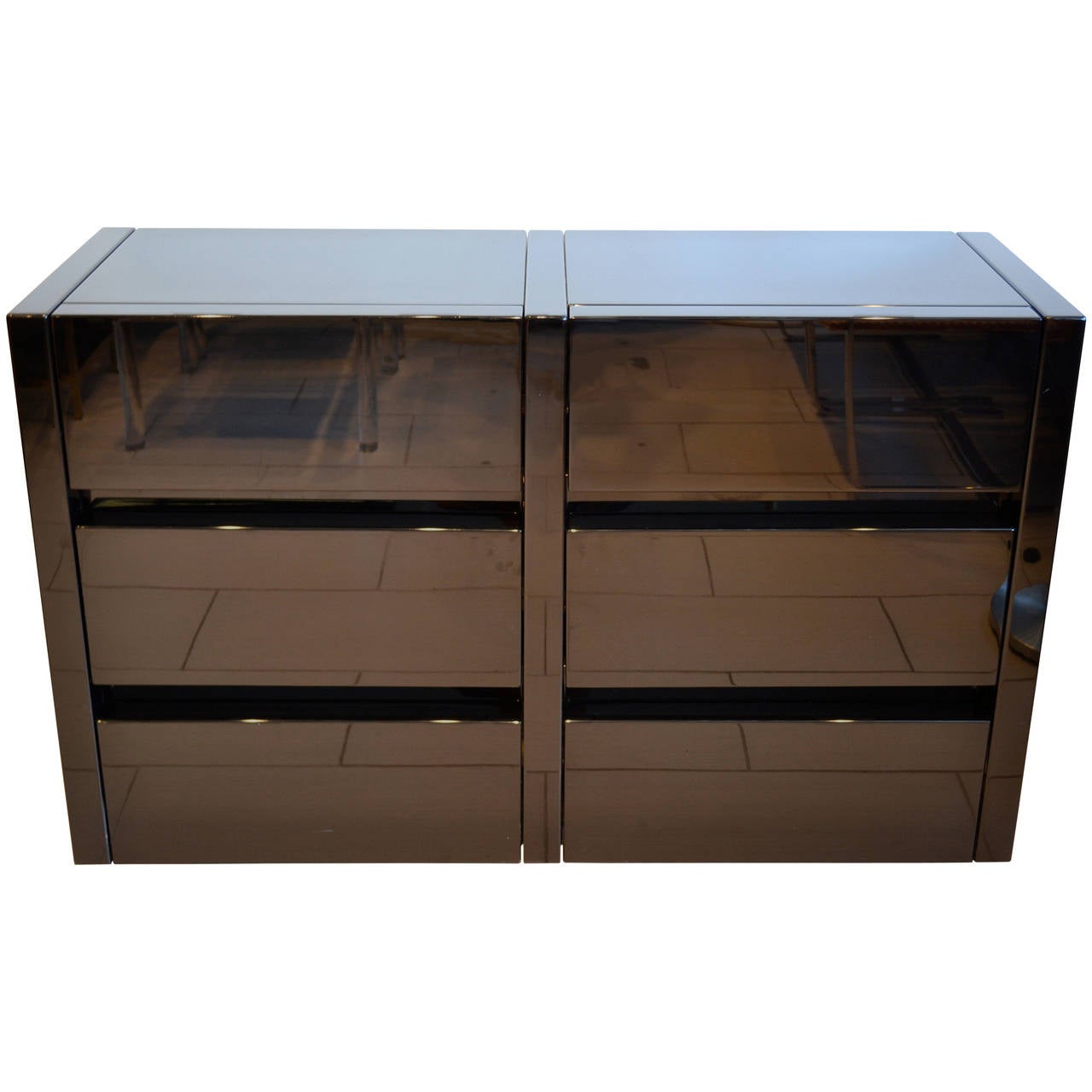 1980s Furniture roche bobois black lacquer six-drawer dresser, 1980s at 1stdibs 1980s Furniture roche bobois black lacquer six-drawer dresser, 1980s at 1stdibs