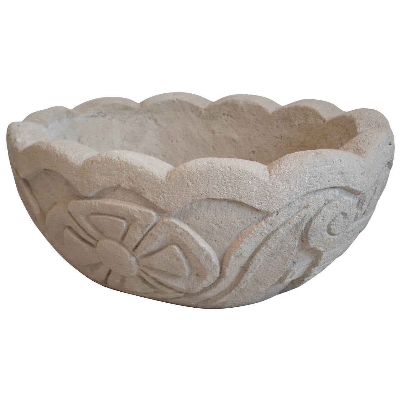Huge Decorative Concrete Garden Bowl or Planter by Kreiss at 1stDibs garden bowl planter
