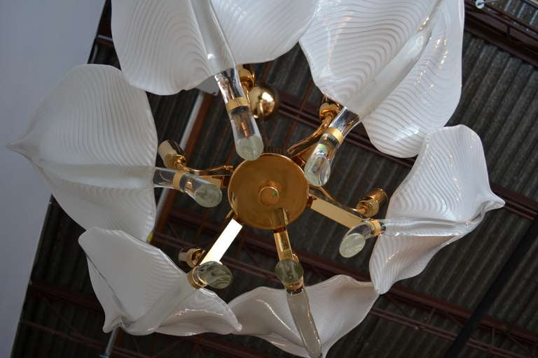 murano glass leaf chandelier