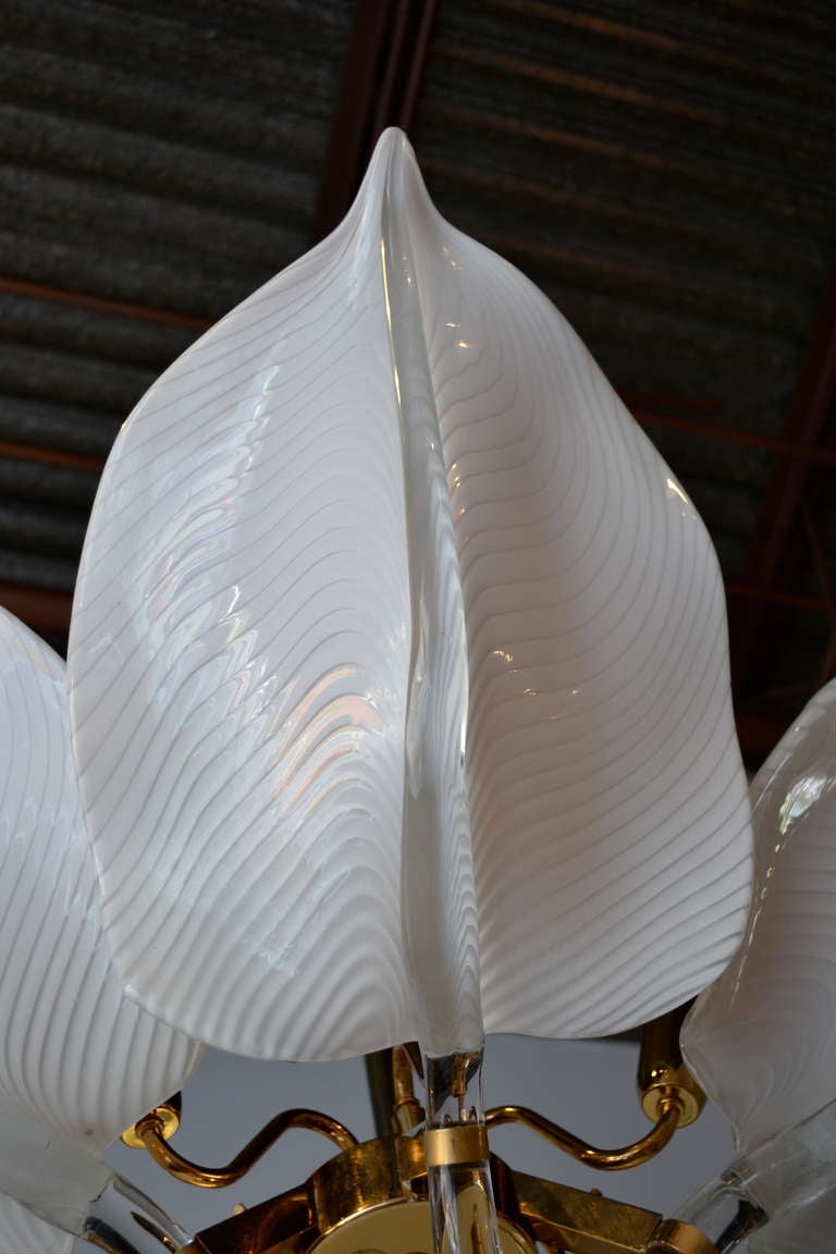 murano leaf chandelier