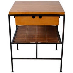 Paul McCobb Maple and Iron Side Table