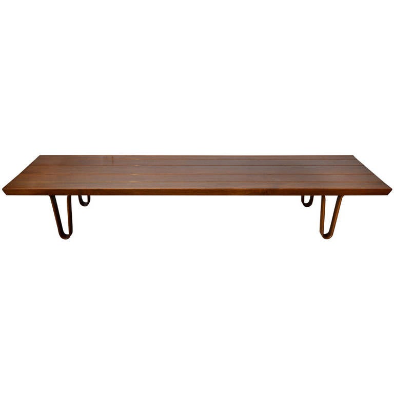 MidCentury Modern "Long John" Bench by Edward Wormley for Dunbar For
