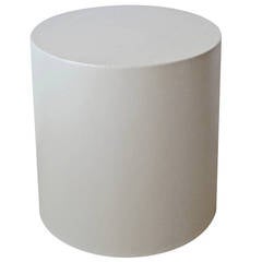 1970s Plaster on Wood Round Side Table in the Manner of John Dickinson