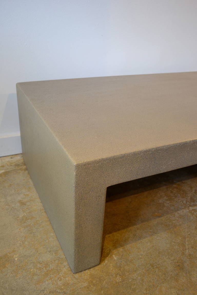 Modern 1970s Plaster on Wood Coffee Table in the Manner of John Dickinson