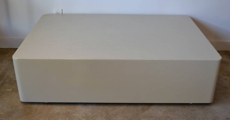 1970s Plaster on Wood Coffee Table in the Manner of John Dickinson