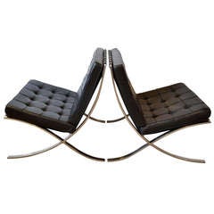 barcelona chairs by mies van der rohe