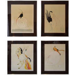 etro inspired burt groedel limited edition signed lithographs