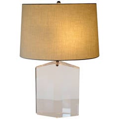 Lucite Base Table Lamp in the manner of Karl Springer