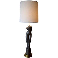 Mid-Century Modern Sculptural Female Figural Table Lamp, Heifetz Era 3