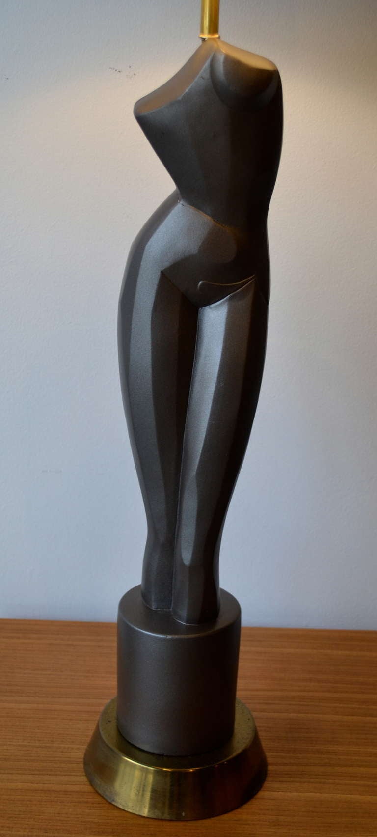 Skulpturale weibliche Torso-Tischlampe, Alexander Archipenko, Mitte des Jahrhunderts (Moderne der Mitte des Jahrhunderts) im Angebot
