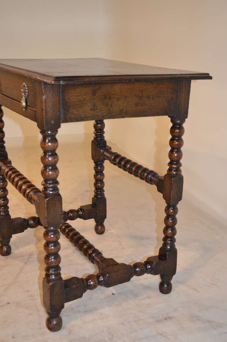 18th Century and Earlier 18th Century English  Bobbin Side Table