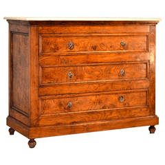 19th-c. Burled Ash Commode