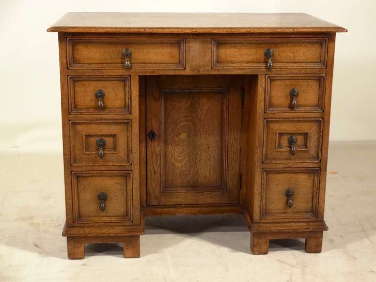 19th-c. English Knee Hole Desk