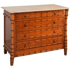 19th Century French Faux Bamboo Chest