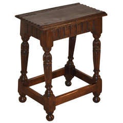18th-C. Fluted Joint Stool