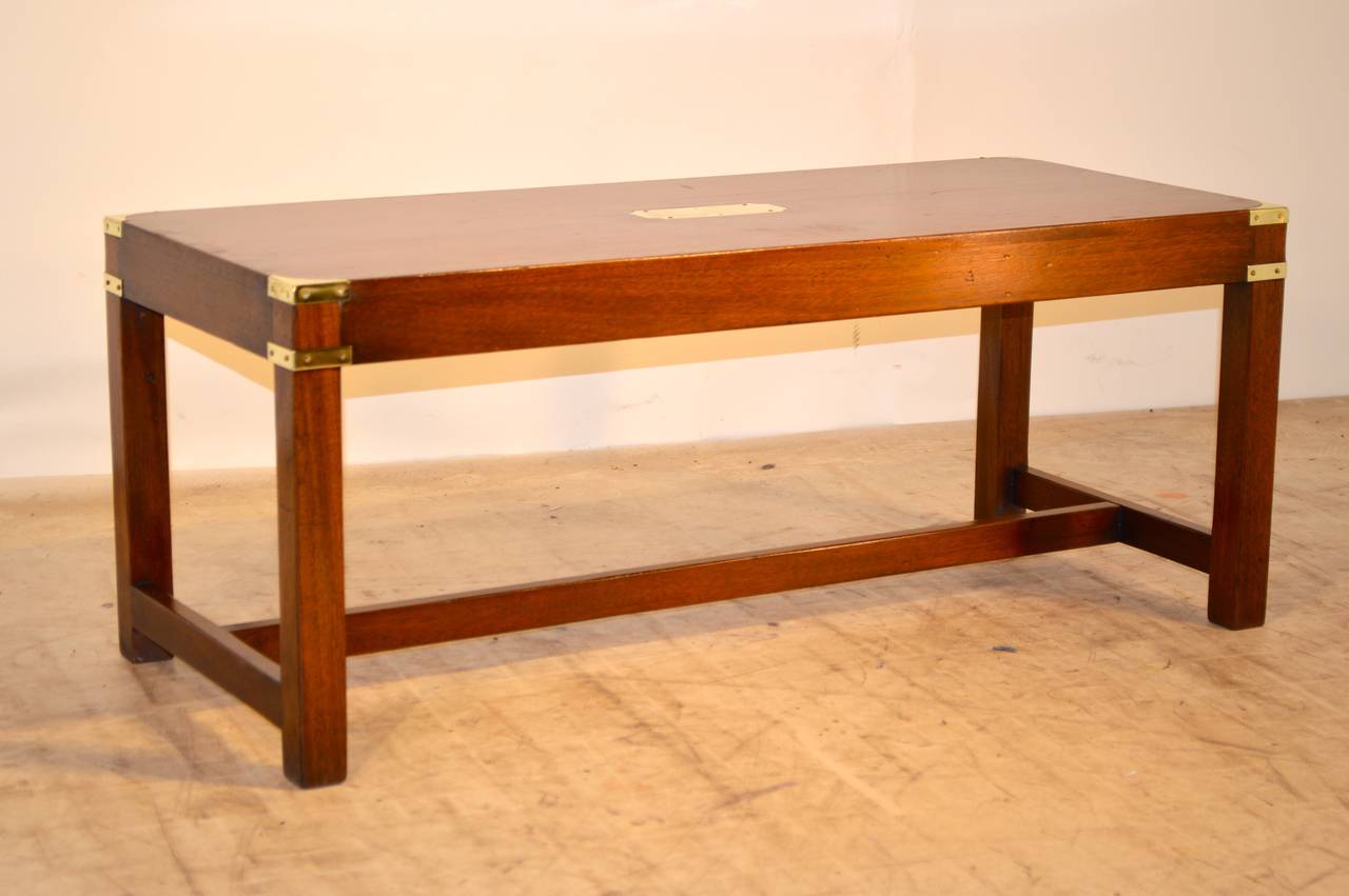 campaign style coffee table