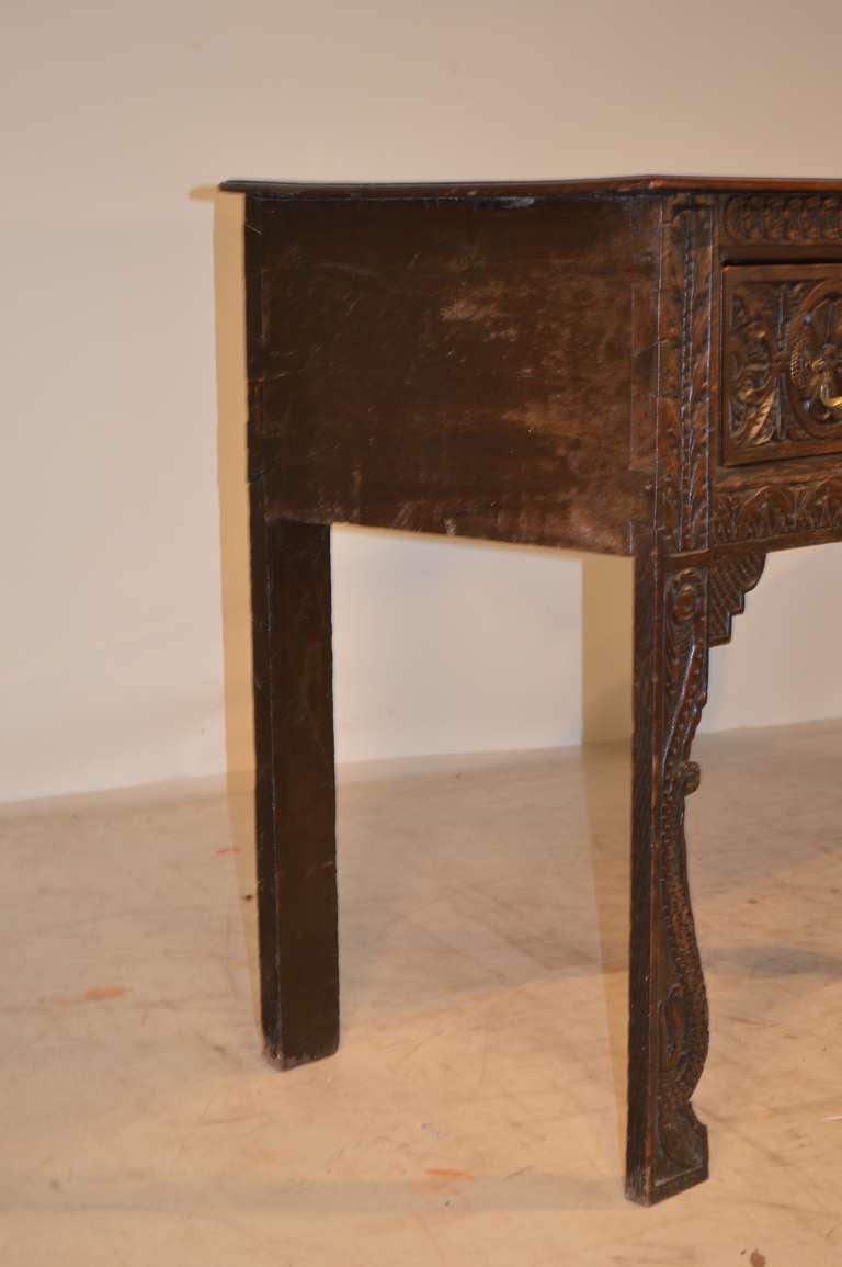 17th-C. Carved Oak Sideboard In Excellent Condition In High Point, NC