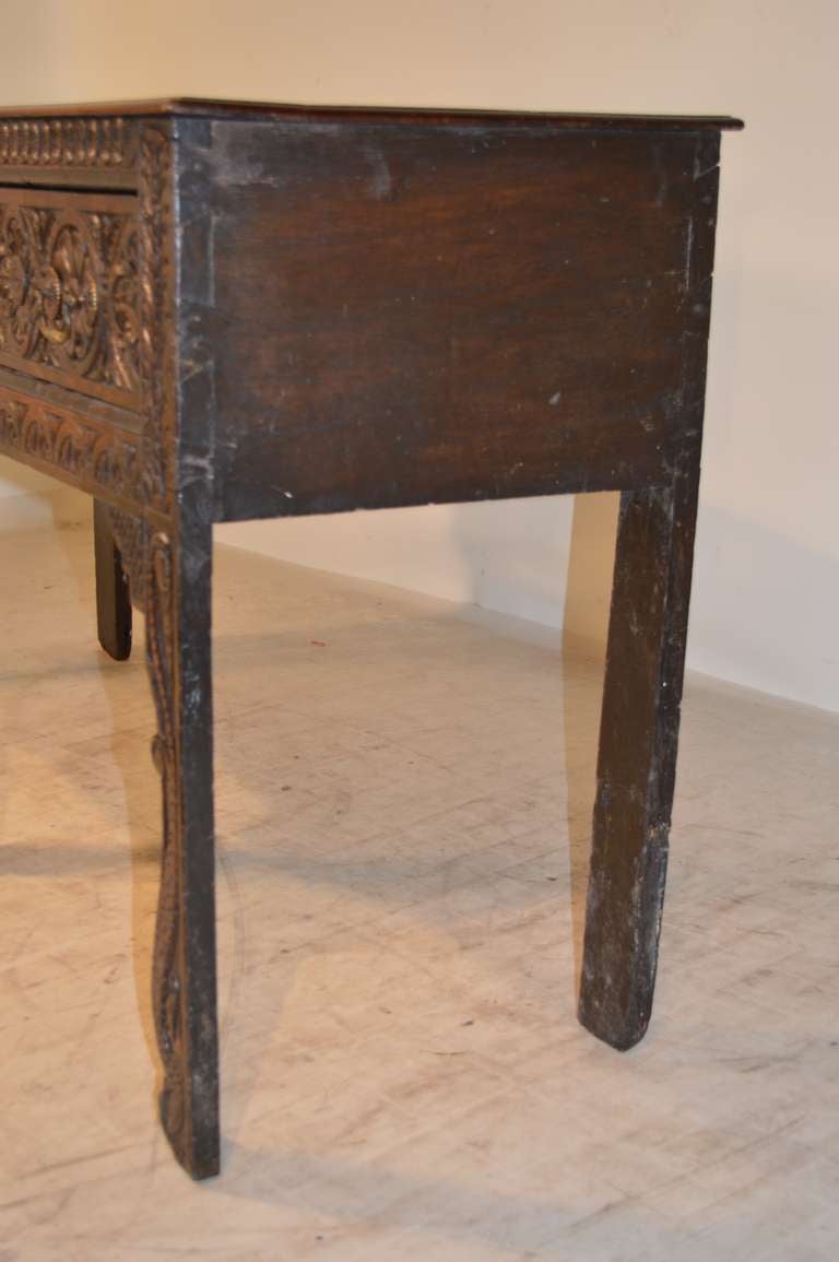 18th Century and Earlier 17th-C. Carved Oak Sideboard