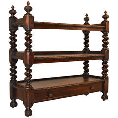 19th Century English Oak Twist Trolley