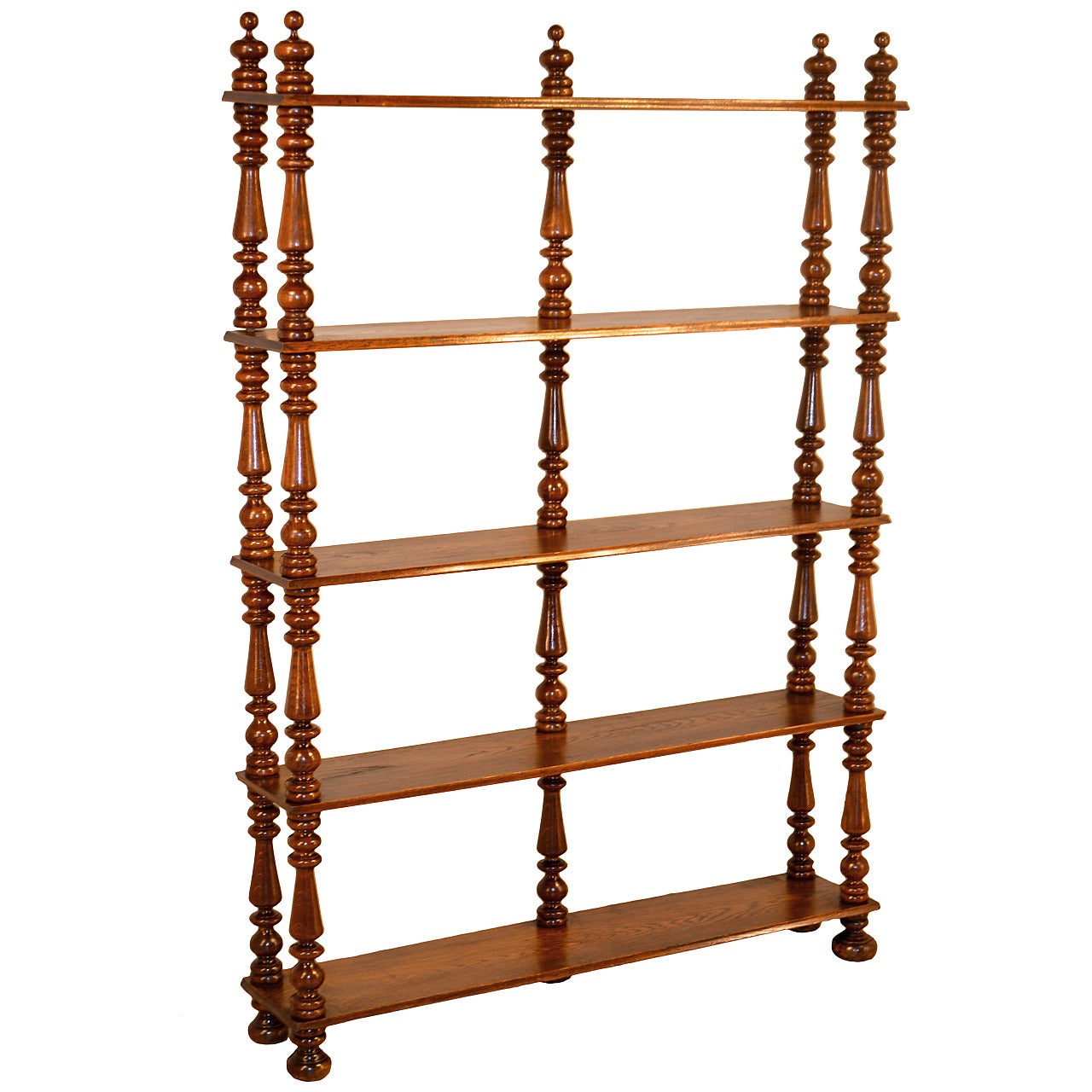 19th Century Narrow English Mahogany Shelf